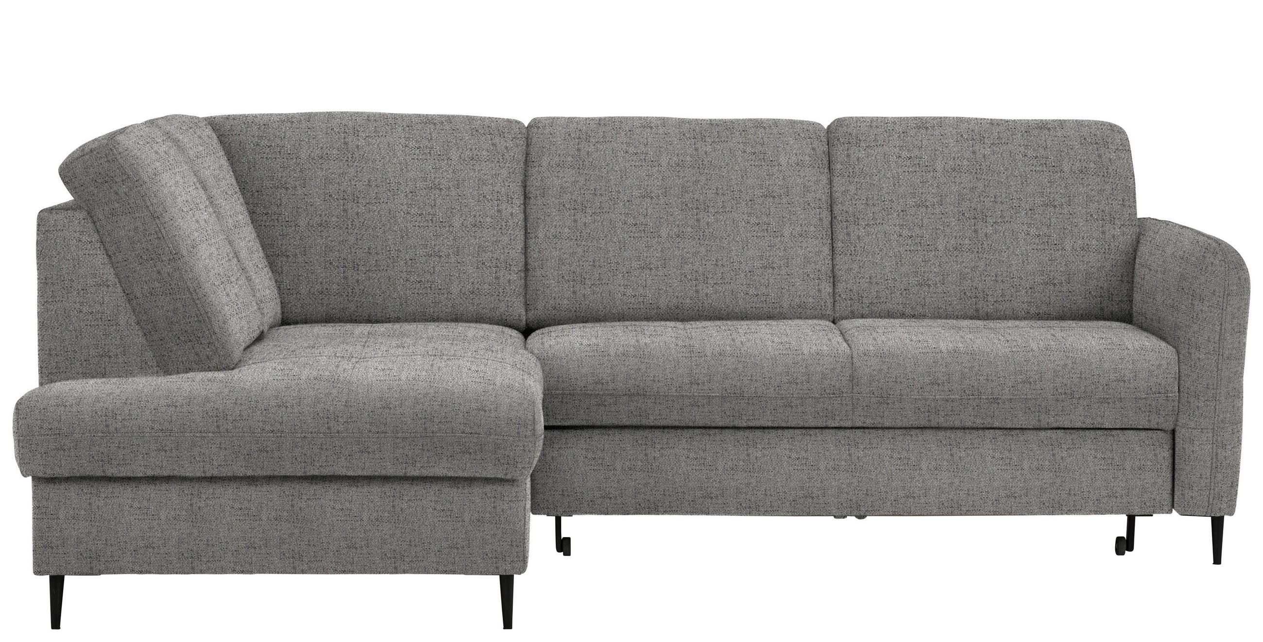 ECKSOFA Graphitfarben Chenille  - Schwarz/Graphitfarben, MODERN, Holz/Textil (184/241cm) - Carryhome