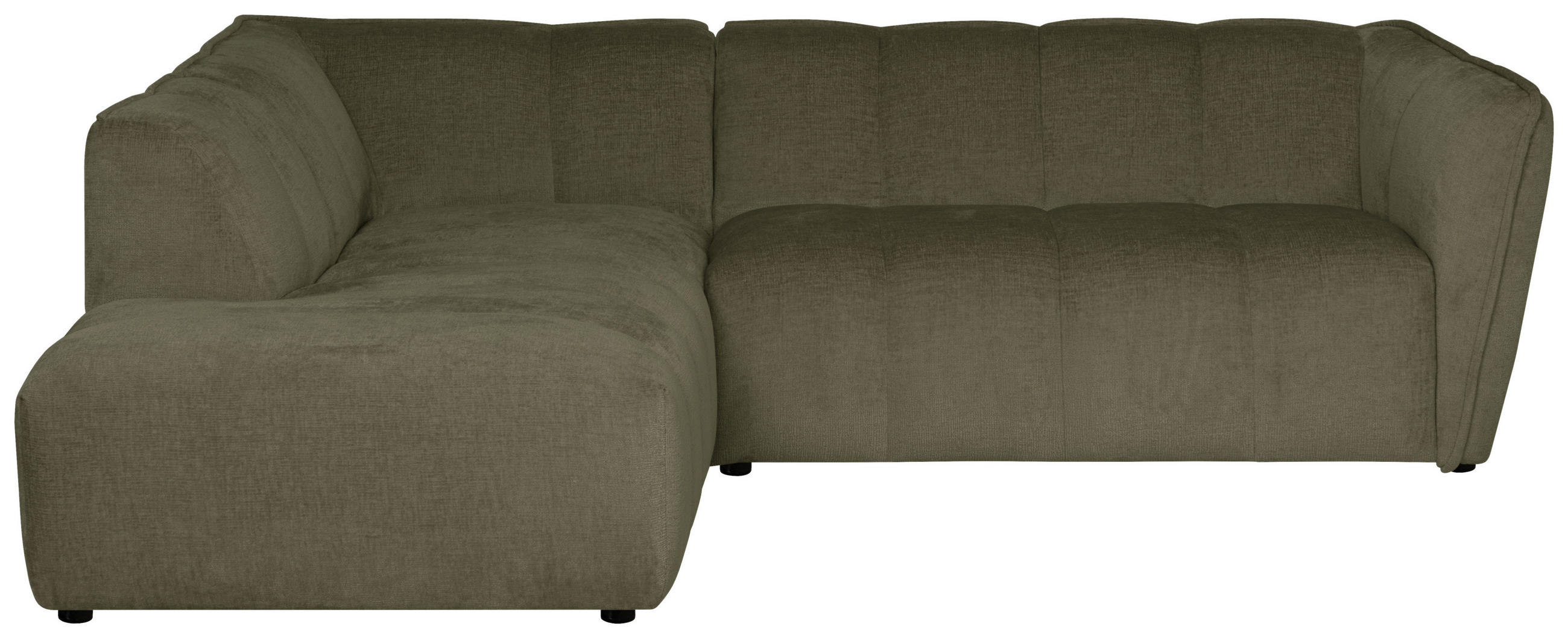 ECKSOFA  LIVOLI Grün Chenille  - Schwarz/Grün, Design, Textil (218/230cm) - MID.YOU