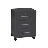 ROLLCONTAINER 44/58/40 cm  - Anthrazit/Silberfarben, LIFESTYLE, Holzwerkstoff/Metall (44/58/40cm) - MID.YOU