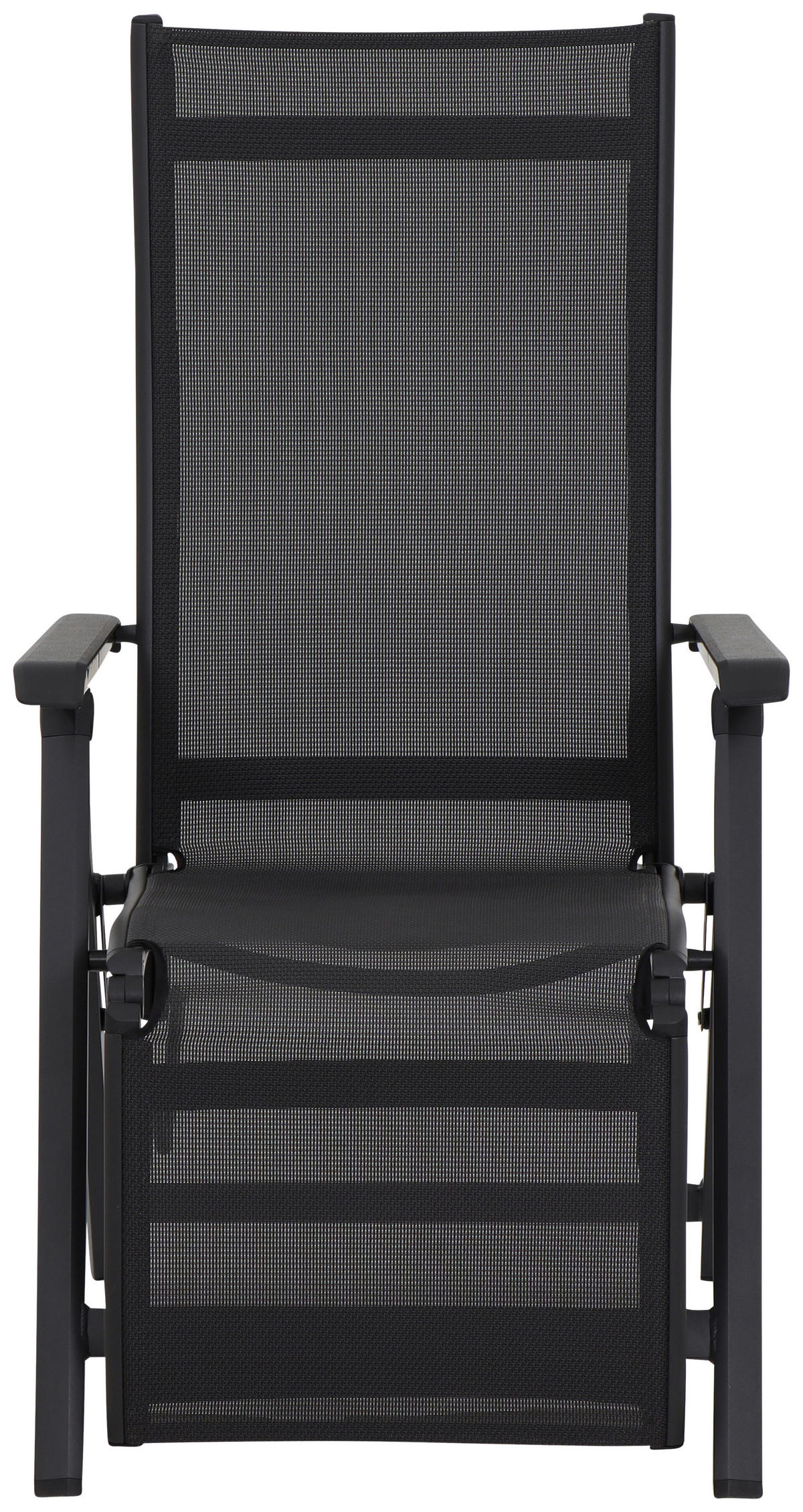 GARTEN-RELAXSESSEL Aluminium  - Anthrazit/Schwarz, KONVENTIONELL, Kunststoff/Textil (61/111/72cm) - Siena Garden