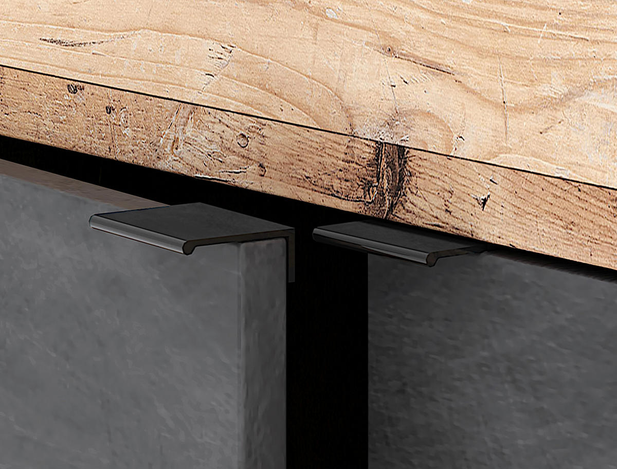 SIDEBOARD  in 180/86/42 cm  - Alteiche/Schwarz, Design, Holzwerkstoff/Kunststoff (180/86/42cm) - MID.YOU