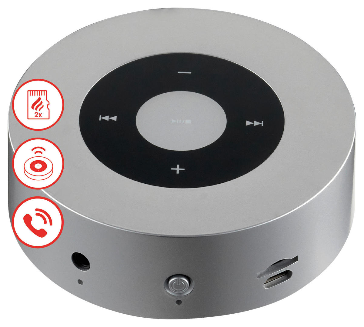 KAMIN-SOUNDBOX - Silberfarben, Basics, Kunststoff (8,5/3,0/8,5cm)