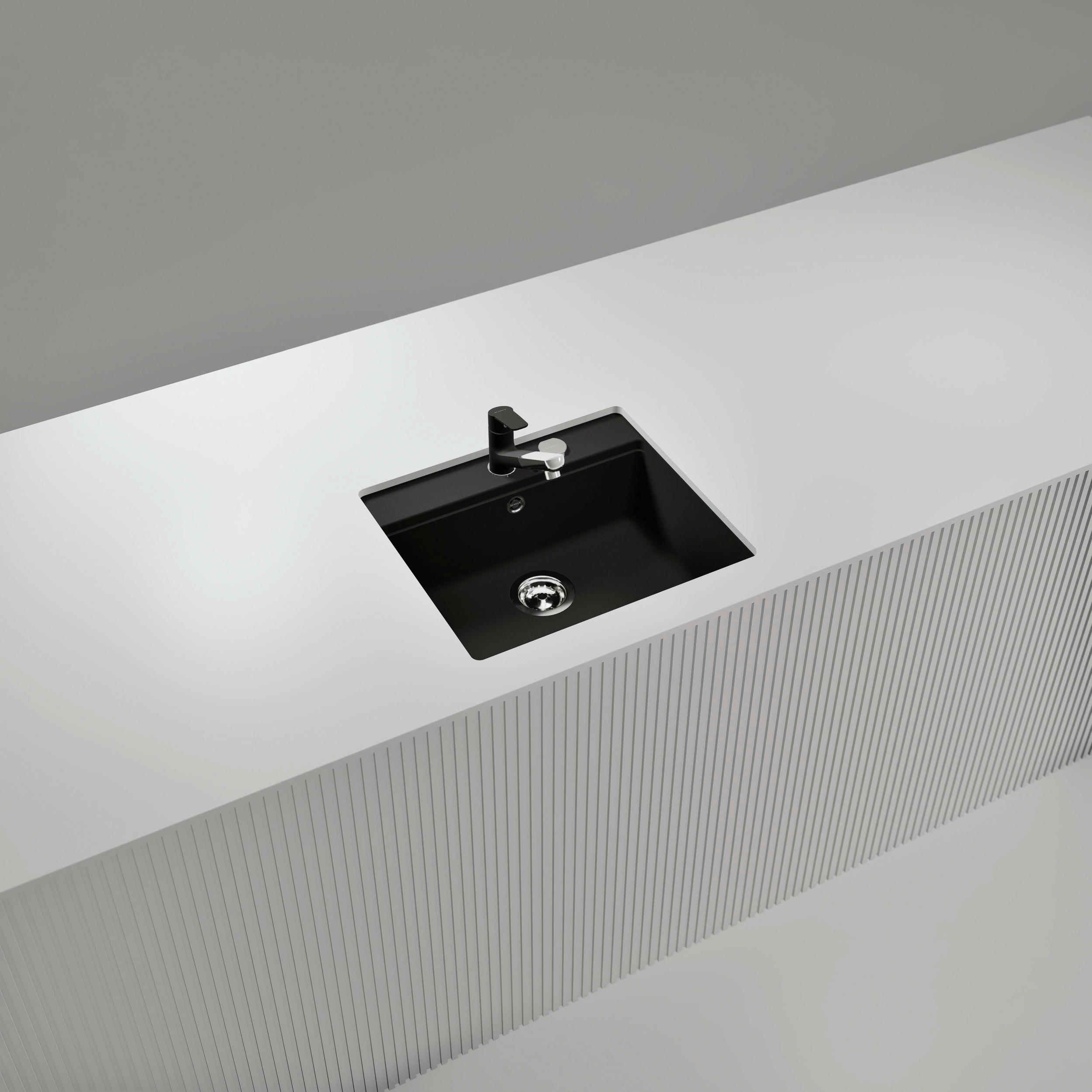 SPÜLE NEMN100UGNE  - Graphitfarben, Basics, Stein (57/29/51cm) - Schock