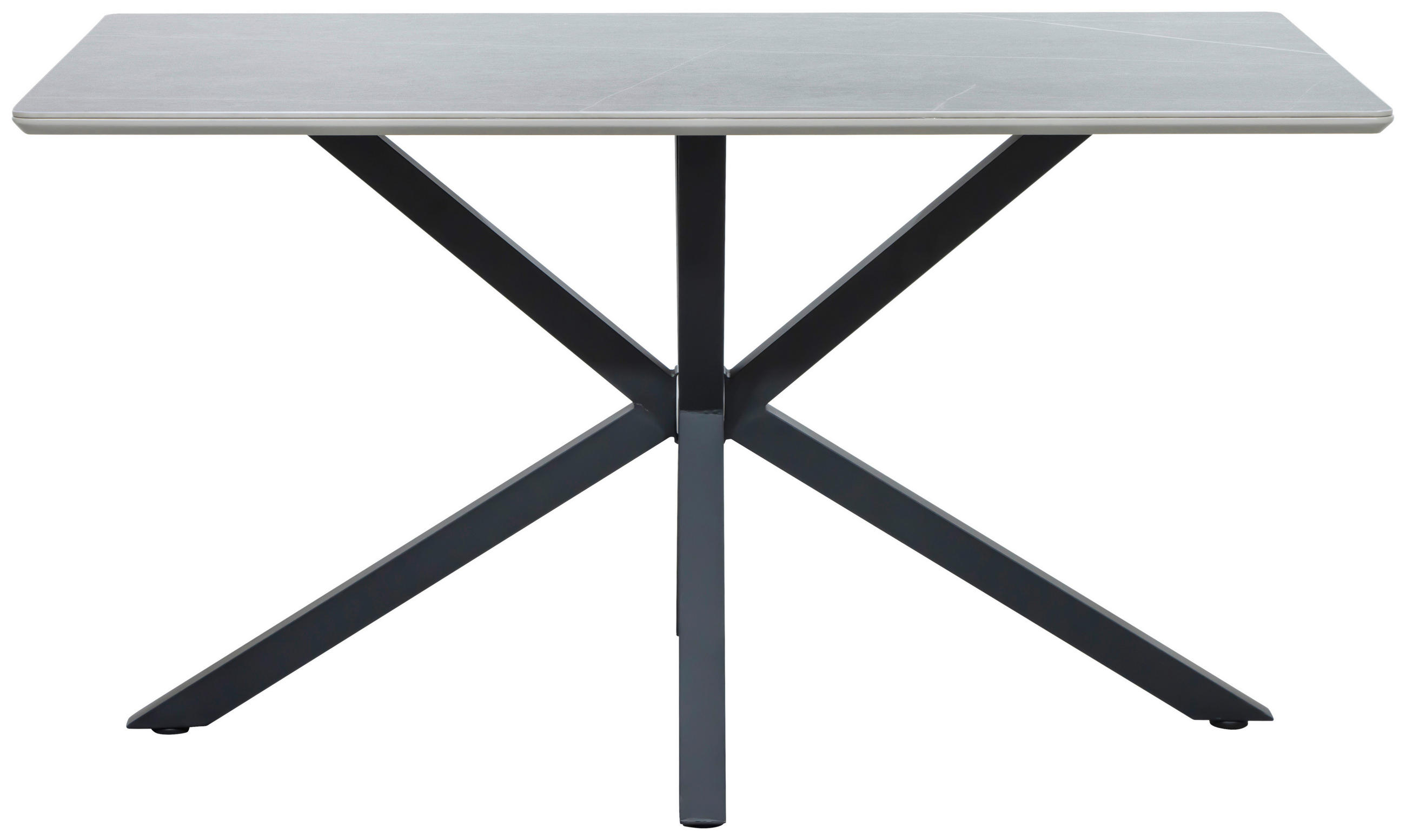 ESSTISCH in Metall, Keramik, Holzwerkstoff 140/90/76 cm  - Hellgrau/Schwarz, Design, Keramik/Holzwerkstoff (140/90/76cm) - Boxxx