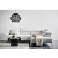ECKSOFA Hellgrau Flachgewebe  - Chromfarben/Hellgrau, KONVENTIONELL, Textil/Metall (282/224cm) - Hom`in