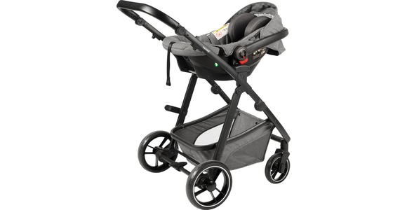 KINDERWAGENSET Korfu  - Dunkelgrau/Schwarz, Basics, Kunststoff/Textil - My Baby Lou