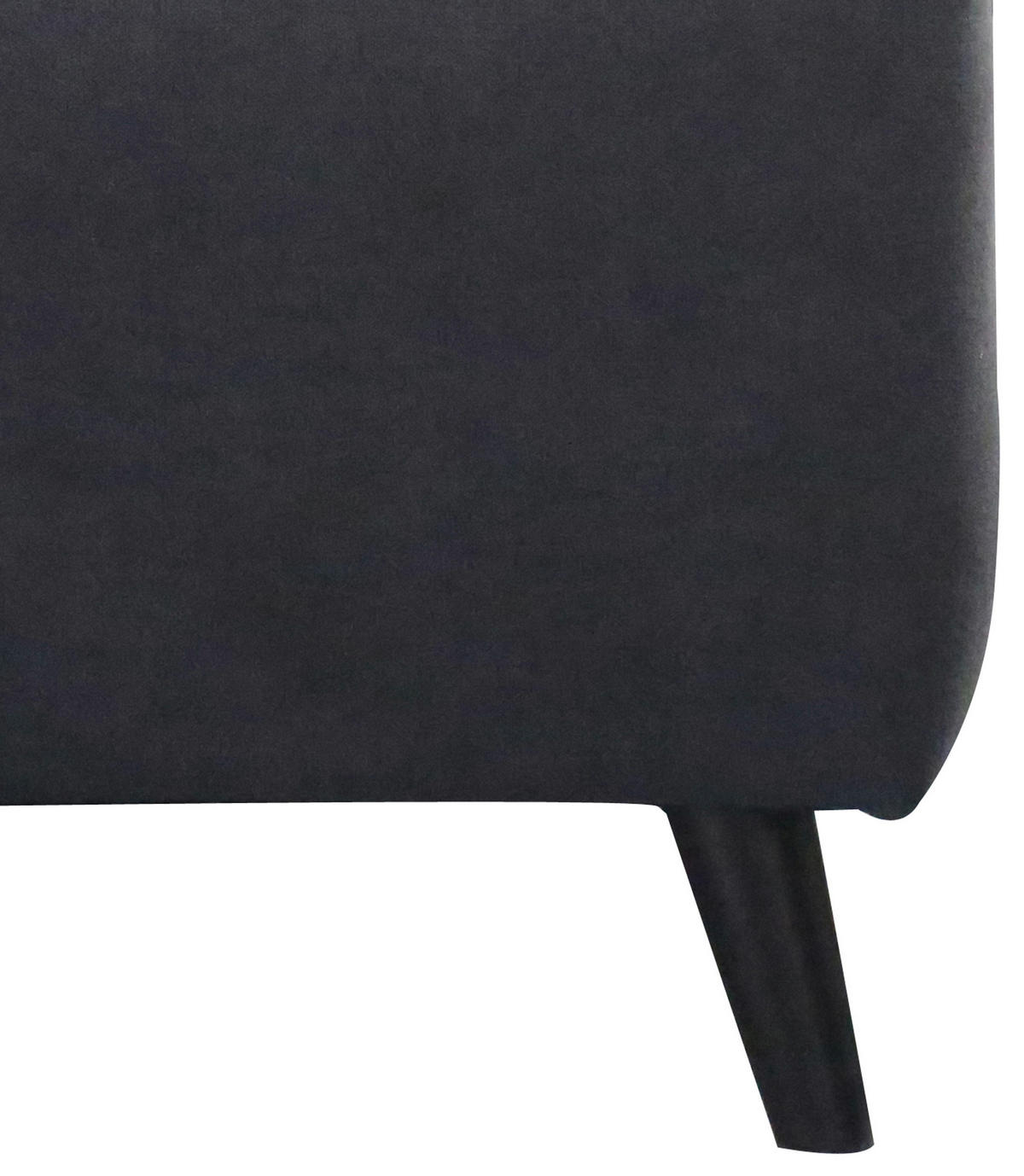 2-SITZER-SOFA in Mikrofaser Schwarz, Dunkelgrau  - Dunkelgrau/Schwarz, MODERN, Holz/Textil (134/82/80,5cm) - Luca Bessoni