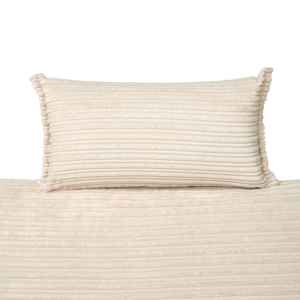 ECKSOFA Creme Cord  - Creme/Schwarz, KONVENTIONELL, Textil/Metall (173/276cm) - Carryhome
