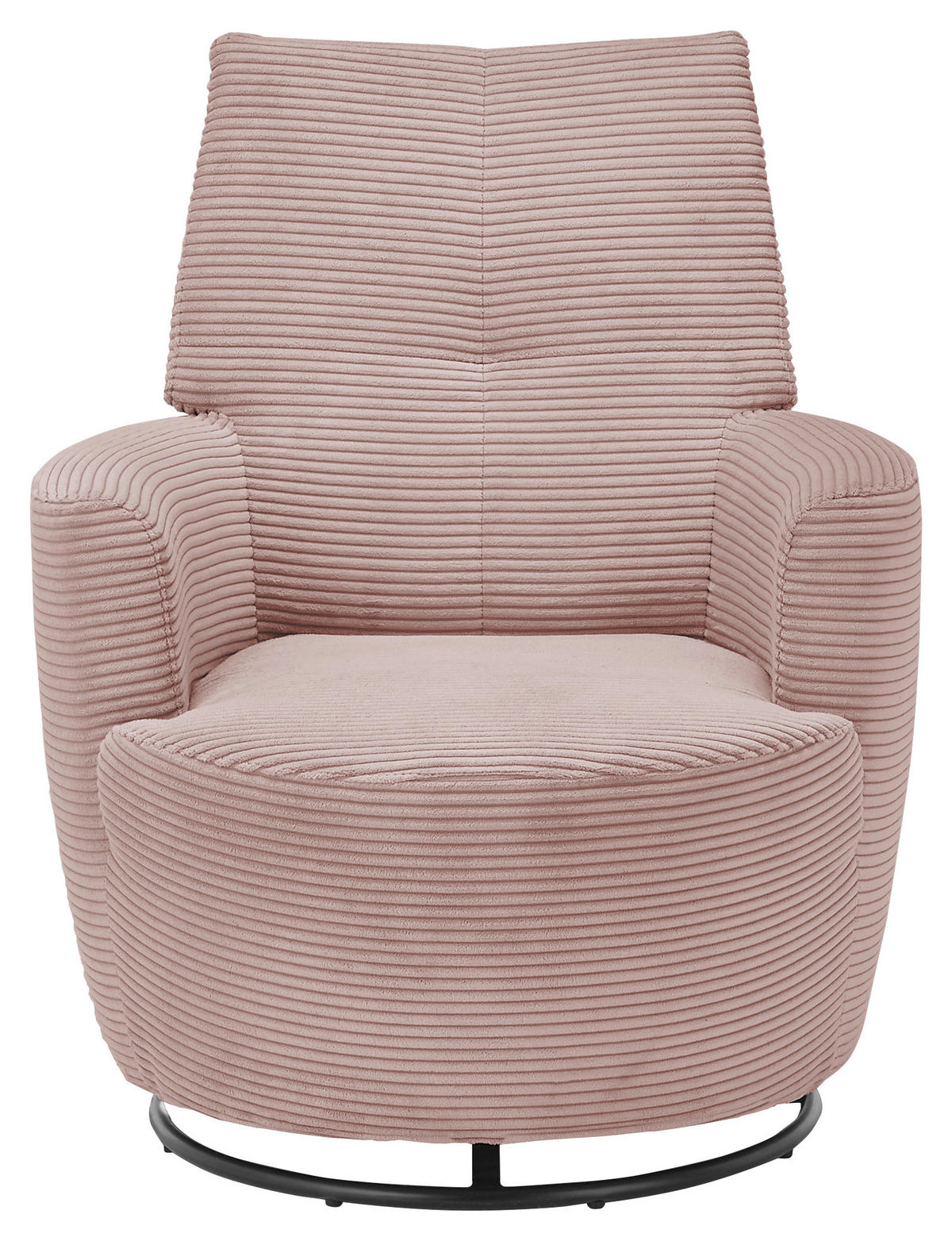 SESSEL Cord Rosa    - Schwarz/Rosa, Design, Textil/Metall (80/96/88cm) - SetOne by Musterring