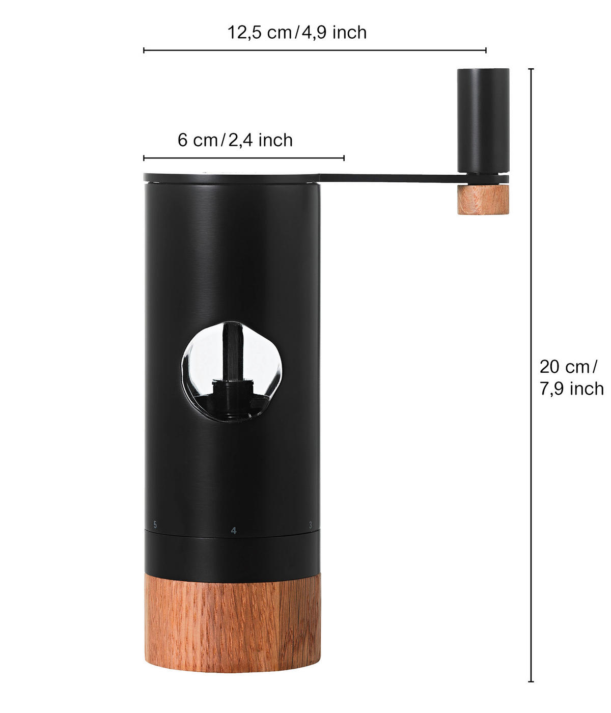 SALZ- ODER PFEFFERMÜHLE POWERMILL  - Schwarz, Basics, Holz/Keramik (12,5/20cm) - AdHoc