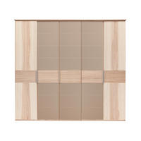 DREHTÜRENSCHRANK 249,6/224,8/57 cm 5-türig Taupe, Eschefarben  - Taupe/Eschefarben, Design, Glas/Holz (249,6/224,8/57cm) - Valdera