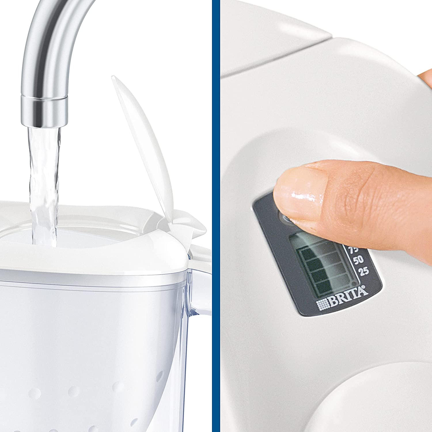TISCHWASSERFILTER Marella Cool Weiß - Weiß, Design, Kunststoff (26,5/27,5/11cm) - Brita