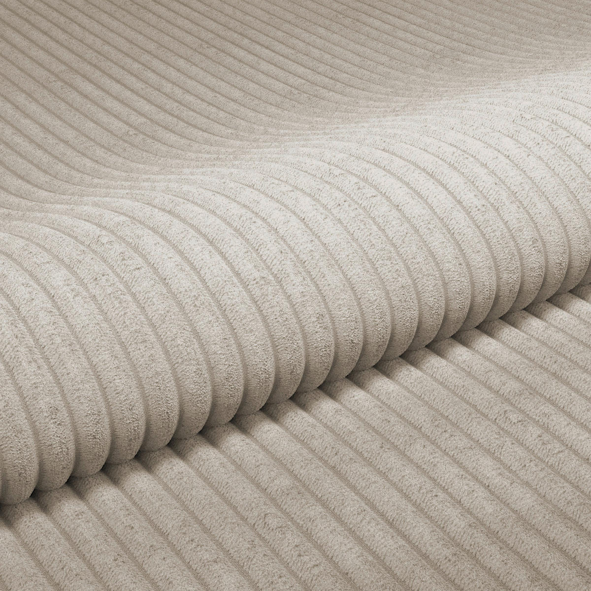 ECKSOFA Beige Cord  - Beige/Schwarz, MODERN, Textil (265/180cm) - P & B
