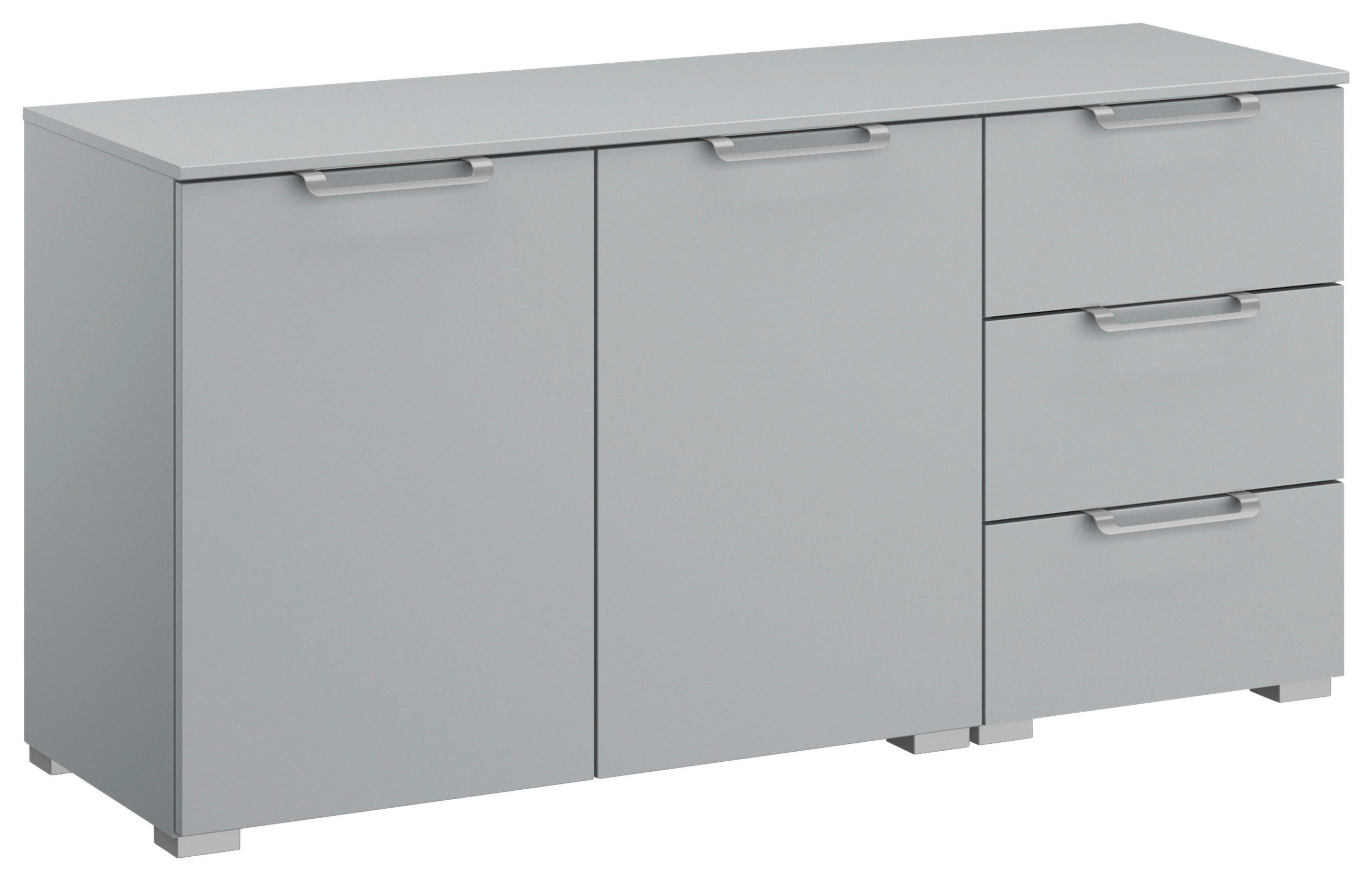 SIDEBOARD Hellgrau Befestigungsmaterial, Einlegeböden - Silberfarben/Hellgrau, Design, Kunststoff/Metall (120/61/42cm) - Novel