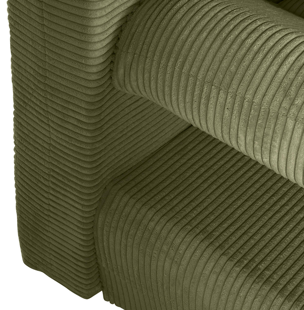 SCHLAFSOFA in Cord Grün  - Naturfarben/Grün, KONVENTIONELL, Holz/Textil (200/75/92cm) - home24