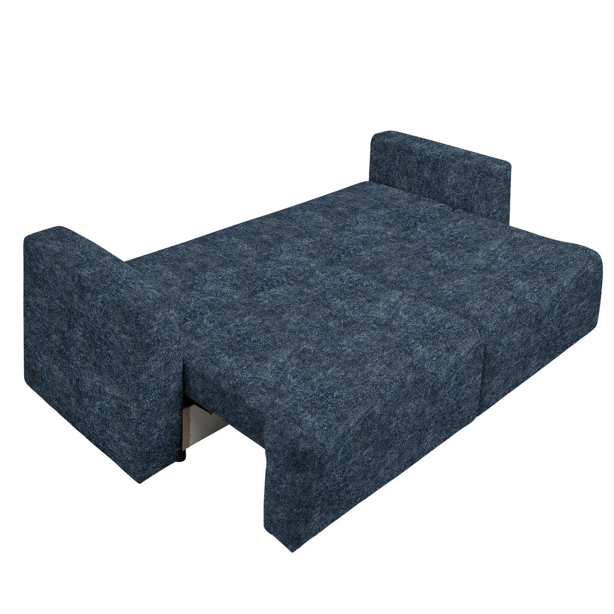 SCHLAFSOFA  mit Stoffauswahl, Schlafen auf Sitzhöhe, Rücken echt Velours Dunkelblau  - Schwarz/Dunkelblau, Design, Kunststoff/Textil (250/92/105cm) - Carryhome