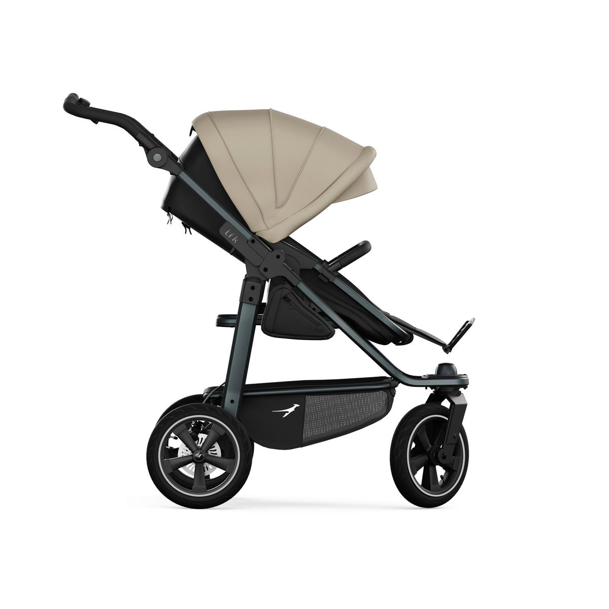 KOMBIKINDERWAGEN  mono3 2-in-1 Kombikinderwagen  sand  - Sandfarben/Schwarz, Basics, Textil/Metall (57/111/120cm) - TFK