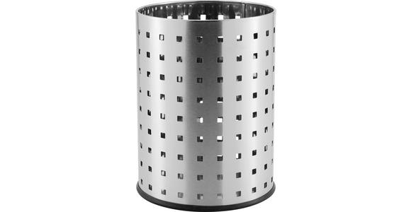 PAPIERKORB 7 l Metall - Edelstahlfarben, Basics, Metall (20,5/27cm) - Homeware