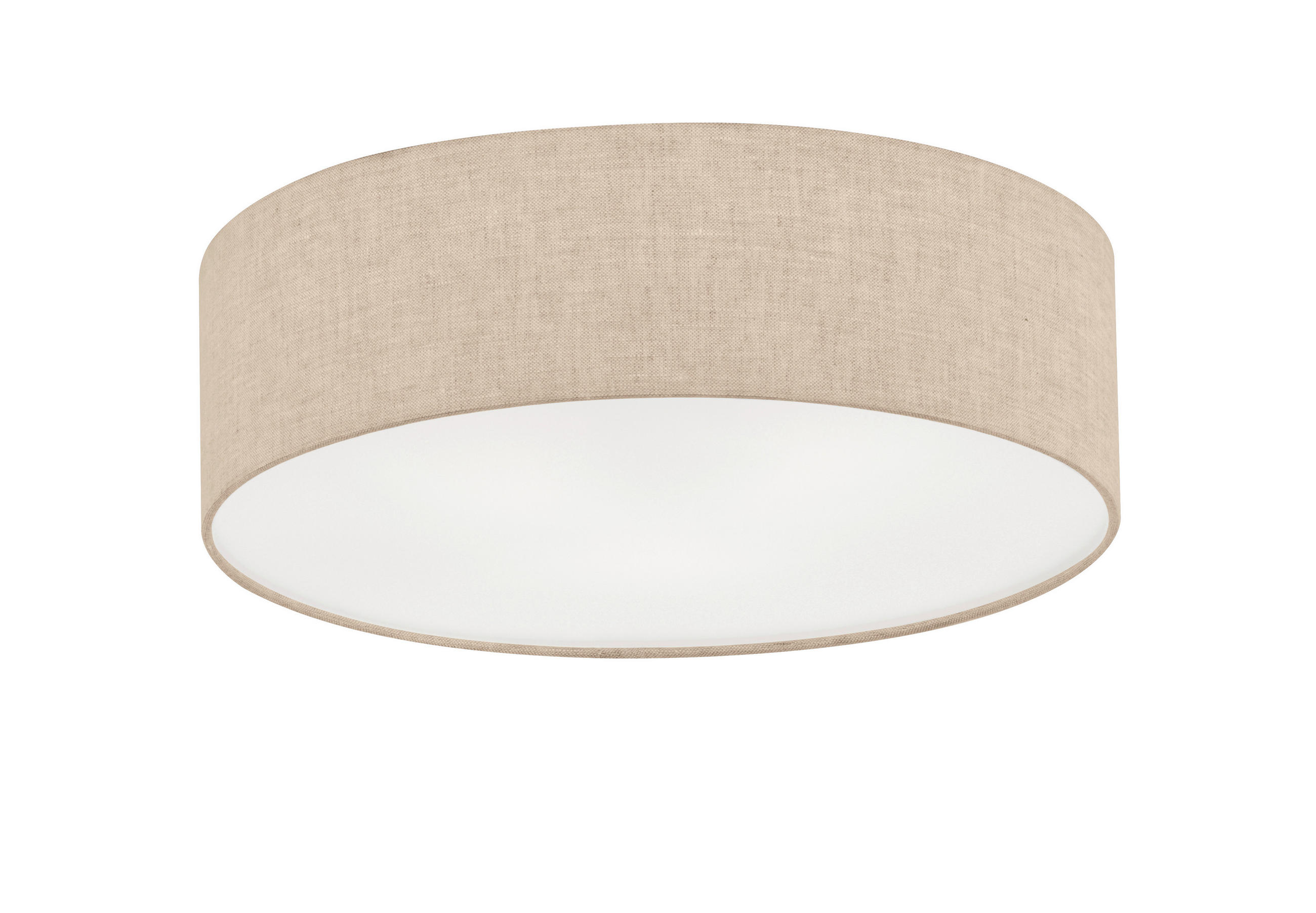 DECKENLEUCHTE THOR 60/15 cm   - Sandfarben, Design, Textil (60/15cm) - Fischer & Honsel