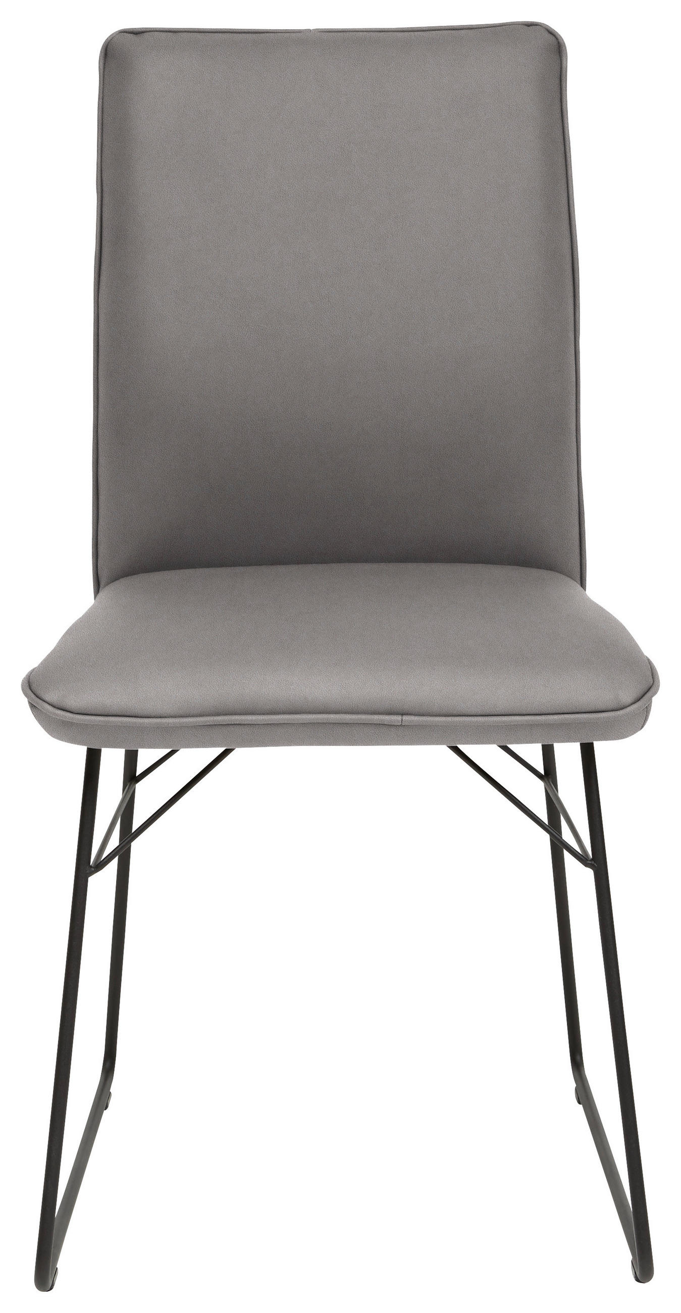 STUHL  in Stahl Mikrofaser Metall, Textil  - Schwarz/Grau, Design, Textil/Metall (46/91/60cm) - Dieter Knoll