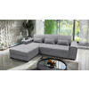 ECKSOFA Grau Struktur, Bouclé  - Schwarz/Grau, Design, Kunststoff/Textil (175/270cm) - MID.YOU