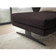 ECKSOFA Mokka Flachgewebe  - Schwarz/Mokka, Design, Textil/Metall (176-217/279-327cm) - Dieter Knoll
