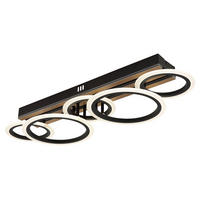 LED-DECKENLEUCHTE 74,5/25/11,5 cm   - Dunkelbraun/Schwarz, Natur, Holzwerkstoff/Kunststoff (74,5/25/11,5cm) - Globo