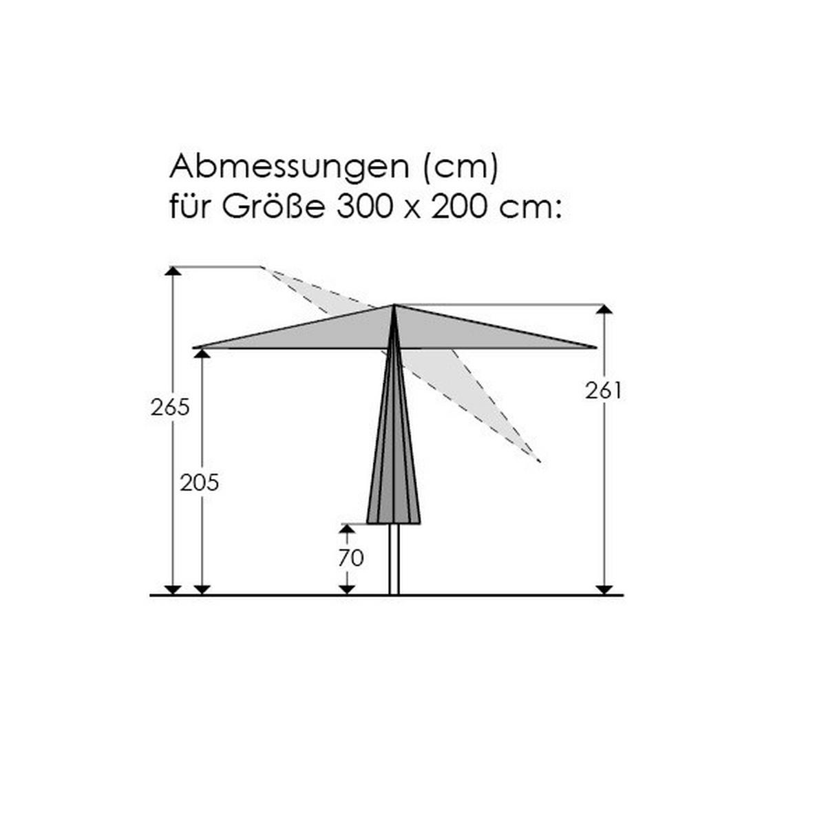 SONNENSCHIRM 300 cm Naturfarben  - Buchefarben/Naturfarben, Basics, Textil/Metall (200/261/300cm) - Schneider