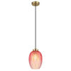 HÄNGELEUCHTE 18/120 cm    - Brombeere/Goldfarben, Basics, Glas/Textil (18/120cm) - Globo