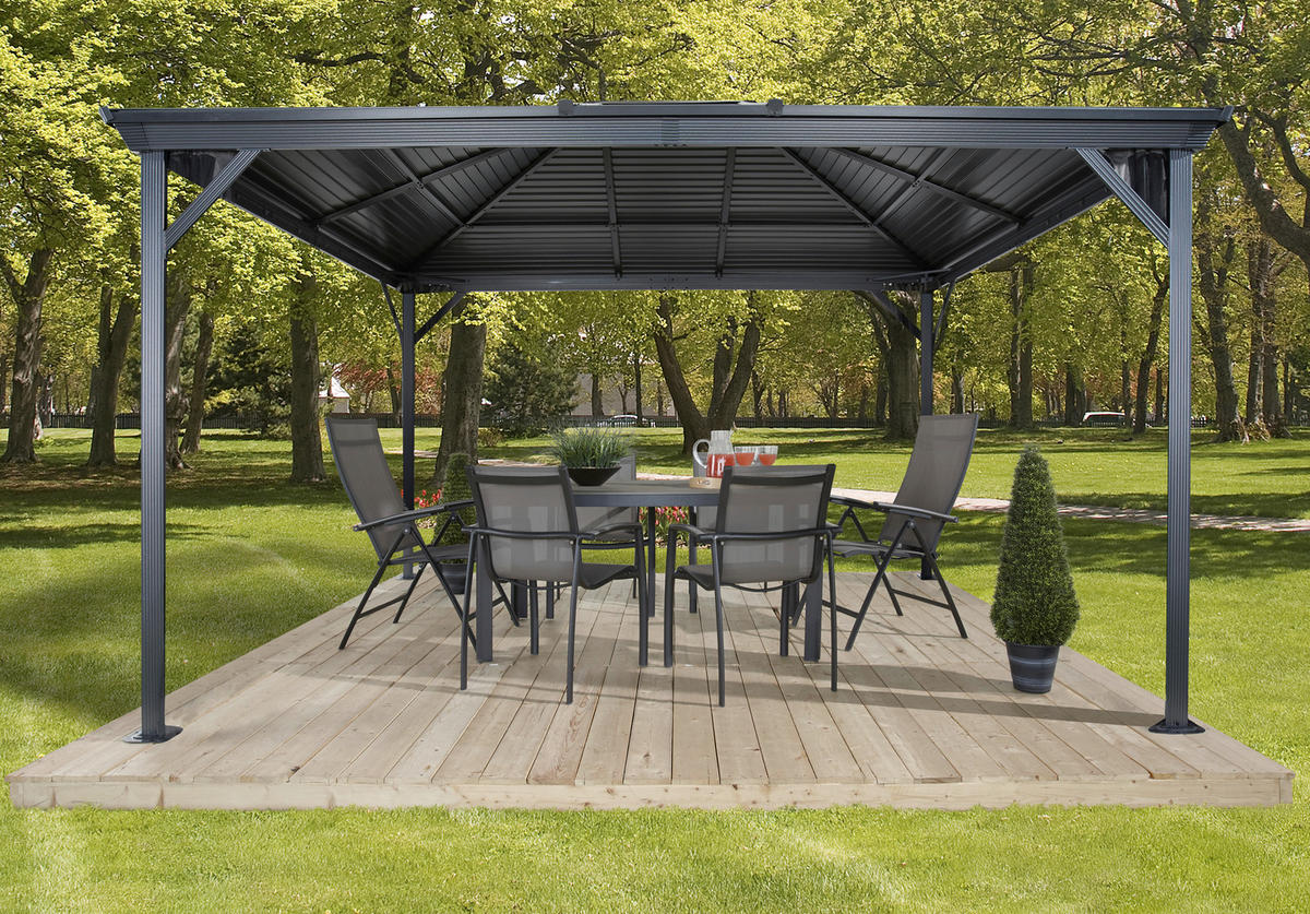 PAVILLON   - Anthrazit, Basics, Metall (296/261cm)
