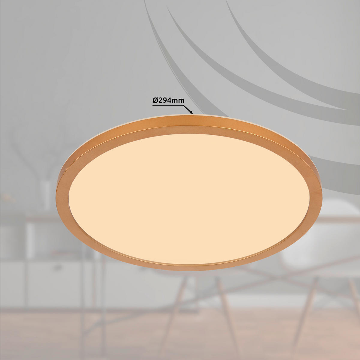 KUPAONSKA LED SVJETILJKA STRO Sapana  - bijela/boje mjeda, Konvencionalno, plastika (29,4/2,5cm)