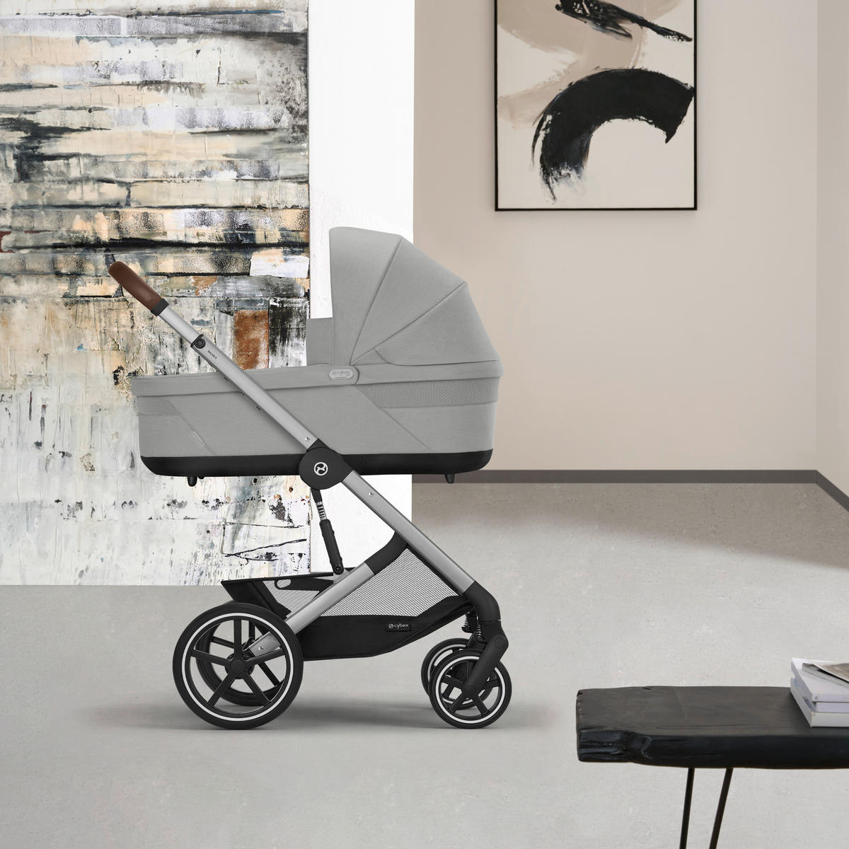 KINDERWAGEN  Balios S Lux  Stone Grey  - Silberfarben/Hellgrau, Basics, Textil/Metall (91/60/110cm) - cybex GOLD
