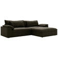 ECKSOFA  in Webstoff Schwarz  306/198 cm  - Schwarz, MODERN, Kunststoff/Textil (306/198cm) - Carryhome