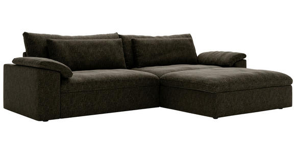 ECKSOFA  in Webstoff Schwarz  306/198 cm  - Schwarz, MODERN, Kunststoff/Textil (306/198cm) - Carryhome