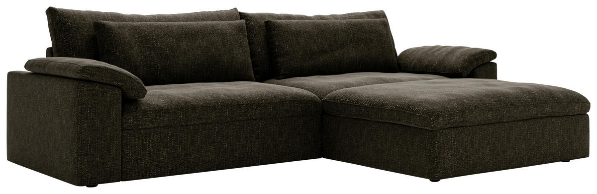 ECKSOFA  in Webstoff Schwarz  306/198 cm  - Schwarz, MODERN, Kunststoff/Textil (306/198cm) - Carryhome