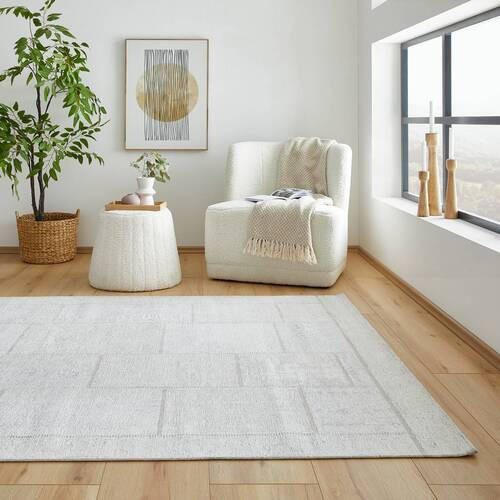 FLACHWEBETEPPICH 200/290 cm Weiß  - Weiß, Trend, Textil (200/290cm) - Novel