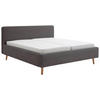 POLSTERBETT 140/200 cm  in Grau  - Naturfarben/Grau, Modern, Holz/Textil (140/200cm) - home24