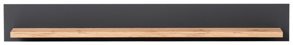 WANDBOARD Eiche Wotan, Anthrazit  - Anthrazit/Eiche Wotan, Design, Holzwerkstoff (150/20/20cm) - MID.YOU
