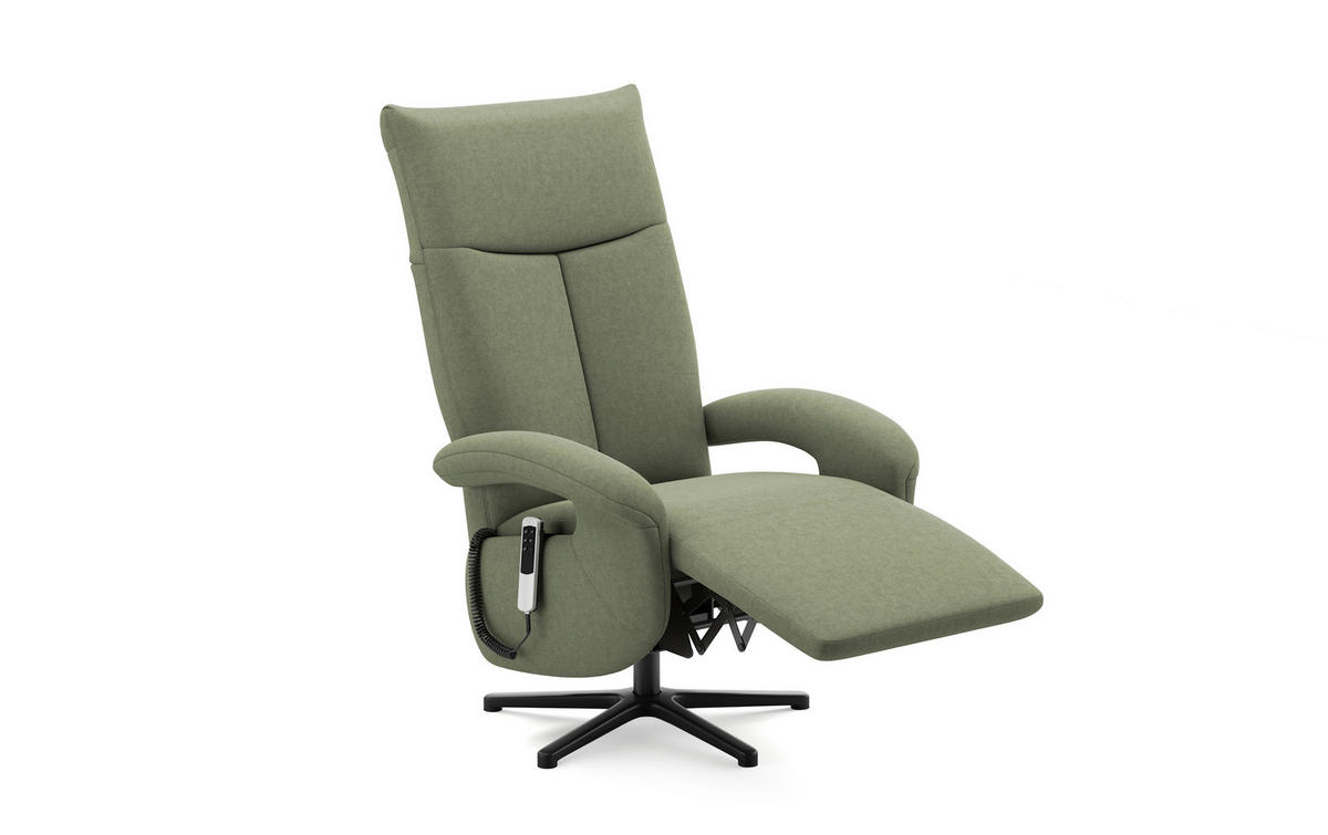 SESSEL in Flachgewebe Olivgrün  - Schwarz/Olivgrün, Modern, Textil/Metall (74/112/82cm) - Sit & More