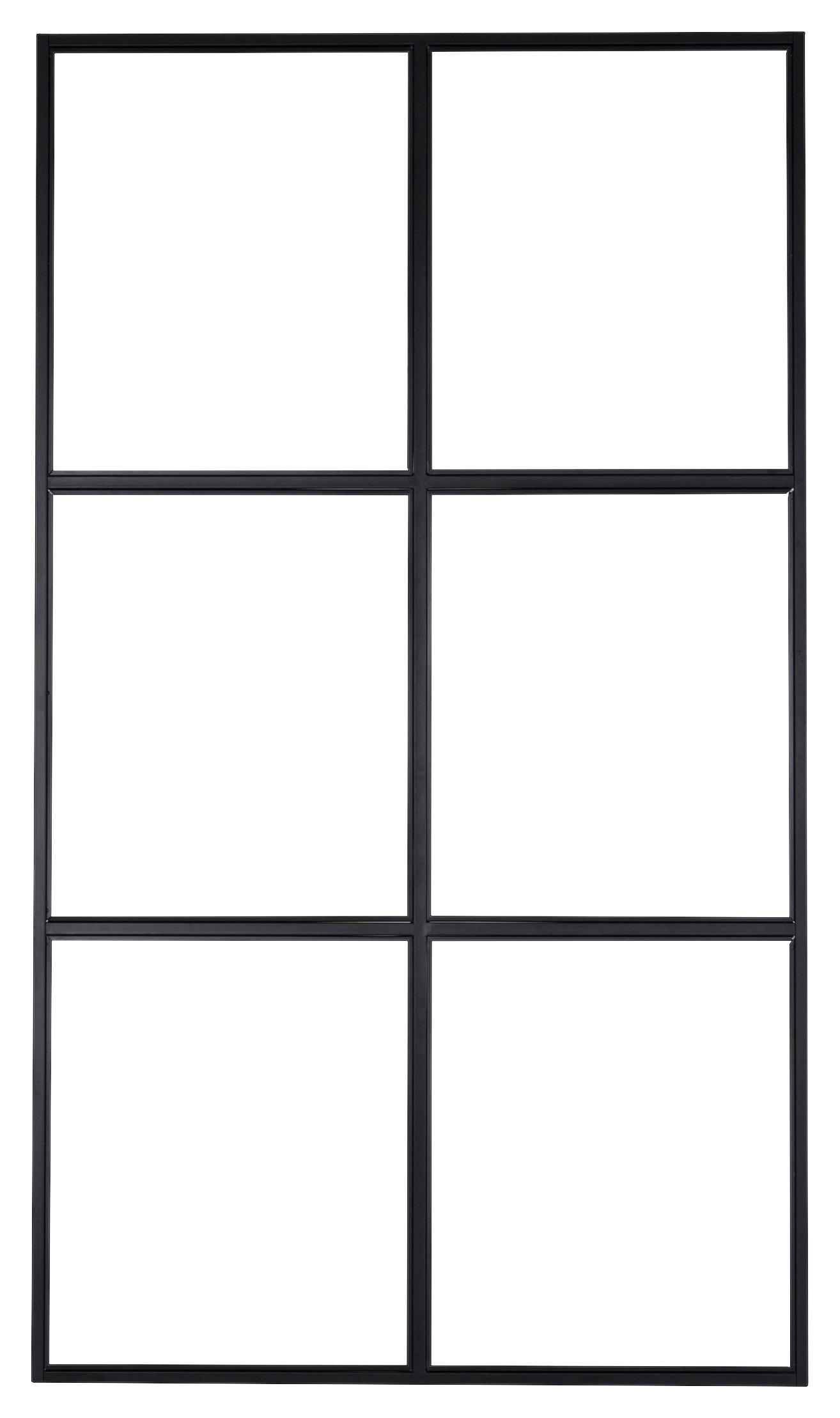TRENNWAND - Schwarz, MODERN, Glas/Metall (120/210/2cm) - P & B