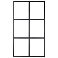TRENNWAND - Schwarz, MODERN, Glas/Metall (120/210/2cm) - P & B