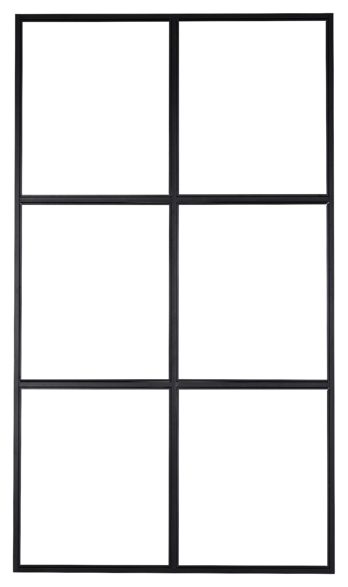 TRENNWAND - Schwarz, MODERN, Glas/Metall (120/210/2cm) - P & B
