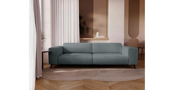 3-SITZER-SOFA Cord Graphitfarben  - Schwarz/Graphitfarben, KONVENTIONELL, Textil/Metall (237/75/104cm) - Carryhome