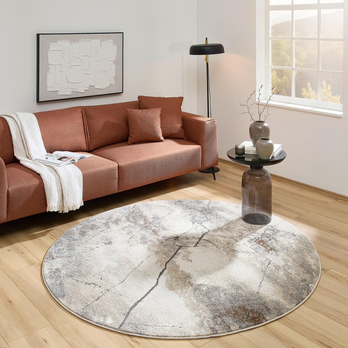 WEBTEPPICH 160 cm Pompeji Beige  - Beige, Trend, Kunststoff/Textil (160cm) - Novel