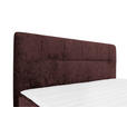 BOXSPRINGBETT 180/200 cm  in Dunkelrot  - Schwarz/Dunkelrot, Design, Textil/Metall (180/200cm) - Esposa