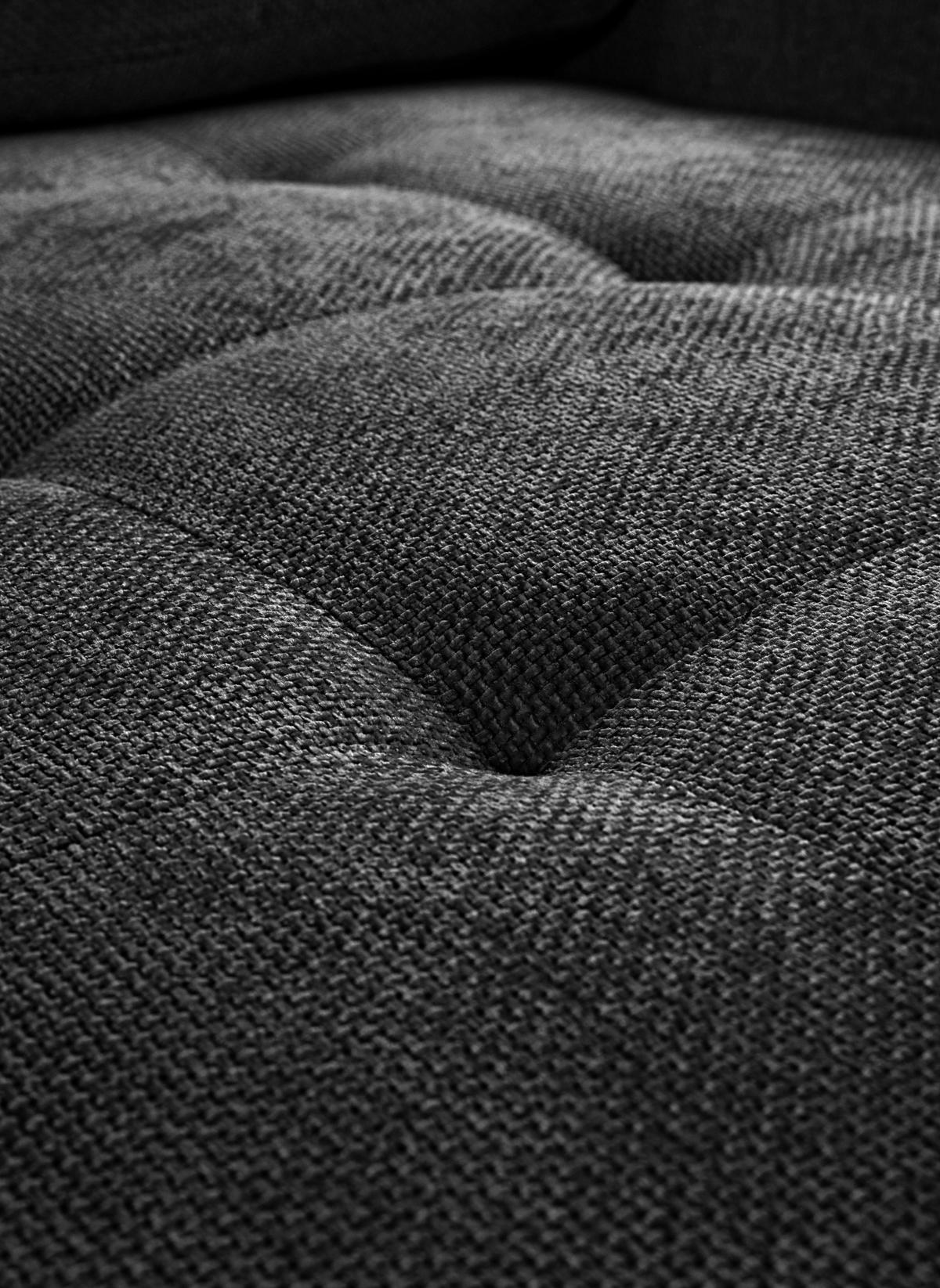 ECKSOFA in Struktur Anthrazit  - Anthrazit/Schwarz, Design, Textil/Metall (265/162cm) - MID.YOU