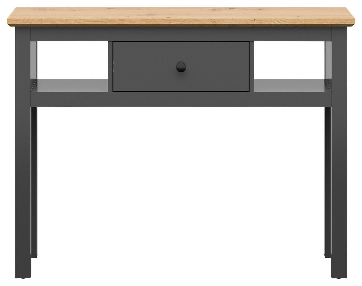 KONZOLOVÝ STOLEK, barvy grafitu, dub artisan, kompozitní dřevo, 114/41/86 cm - barvy grafitu/dub artisan, Design, kompozitní dřevo (114/41/86cm)