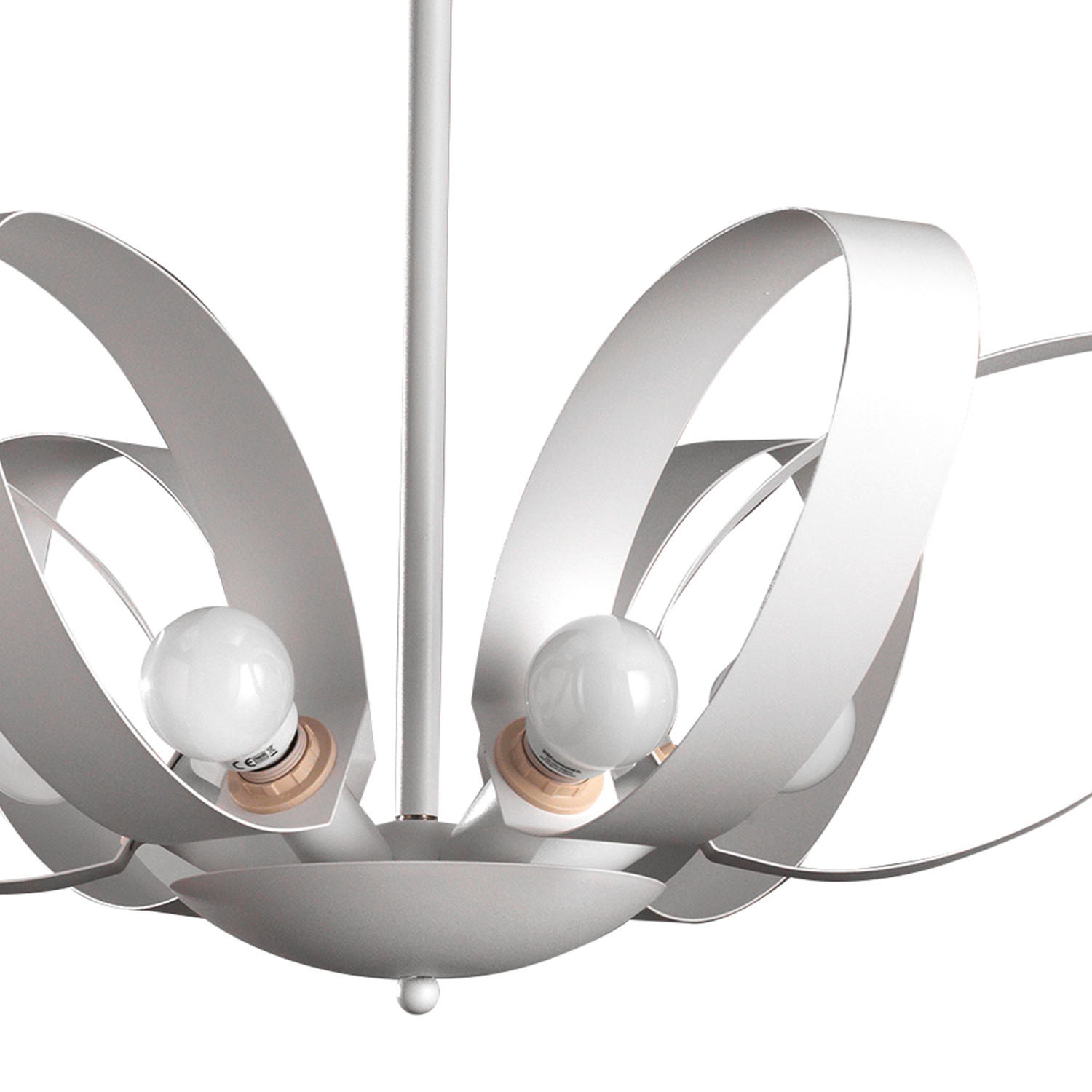 KRONLEUCHTER 65/110 cm - Weiß, Design, Metall (65/110cm)