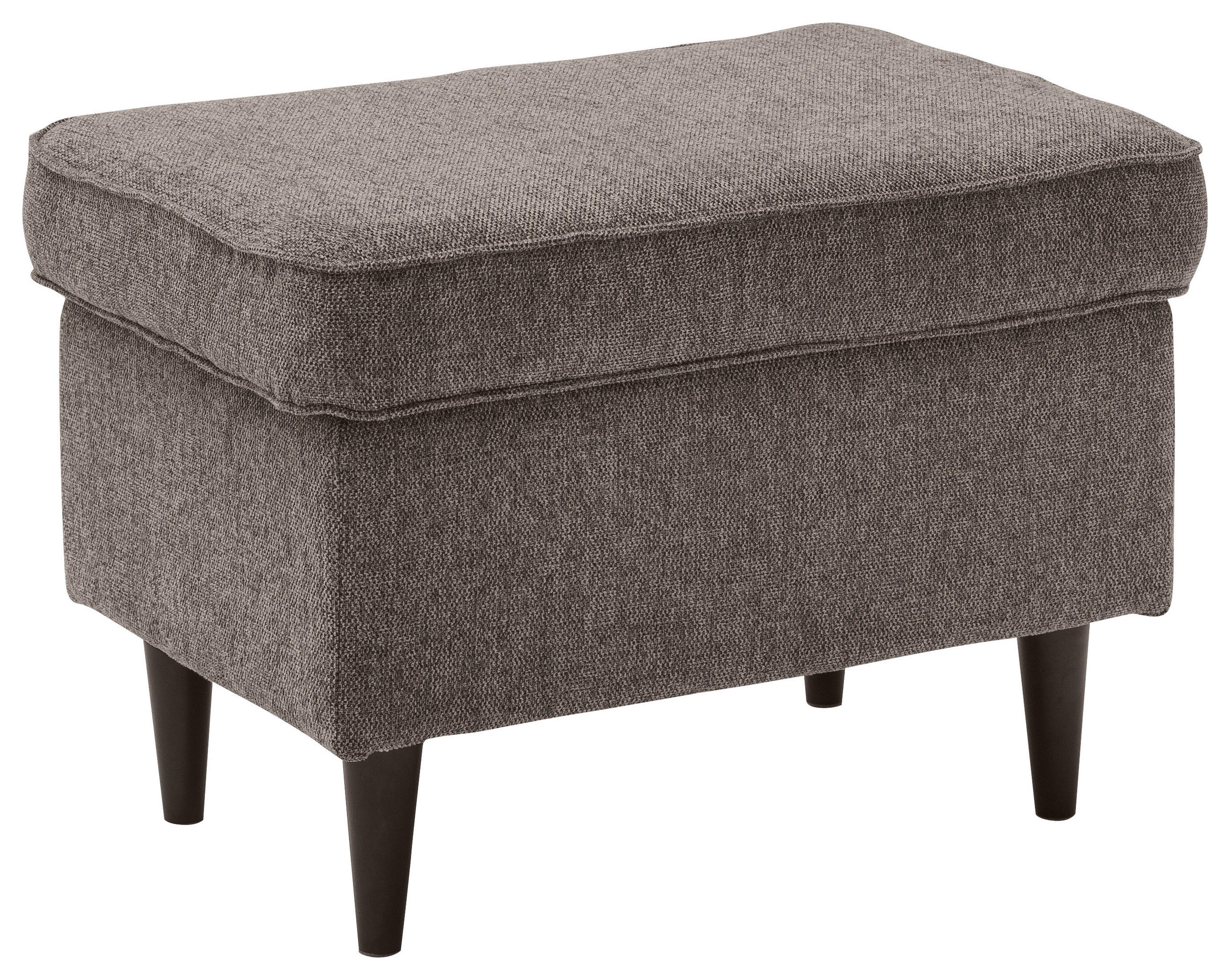 HOCKER Webstoff Braun  - Schwarz/Braun, Basics, Textil (63/43/42cm) - MID.YOU