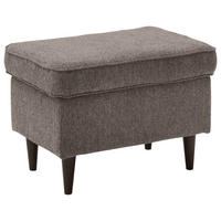 HOCKER Webstoff Braun  - Schwarz/Braun, Basics, Textil (63/43/42cm) - MID.YOU